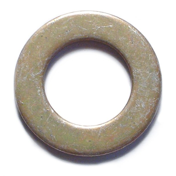 Midwest Fastener Flat Washer, Fits Bolt Size 1/2" , Steel Zinc Yellow Finish, 10 PK 34188